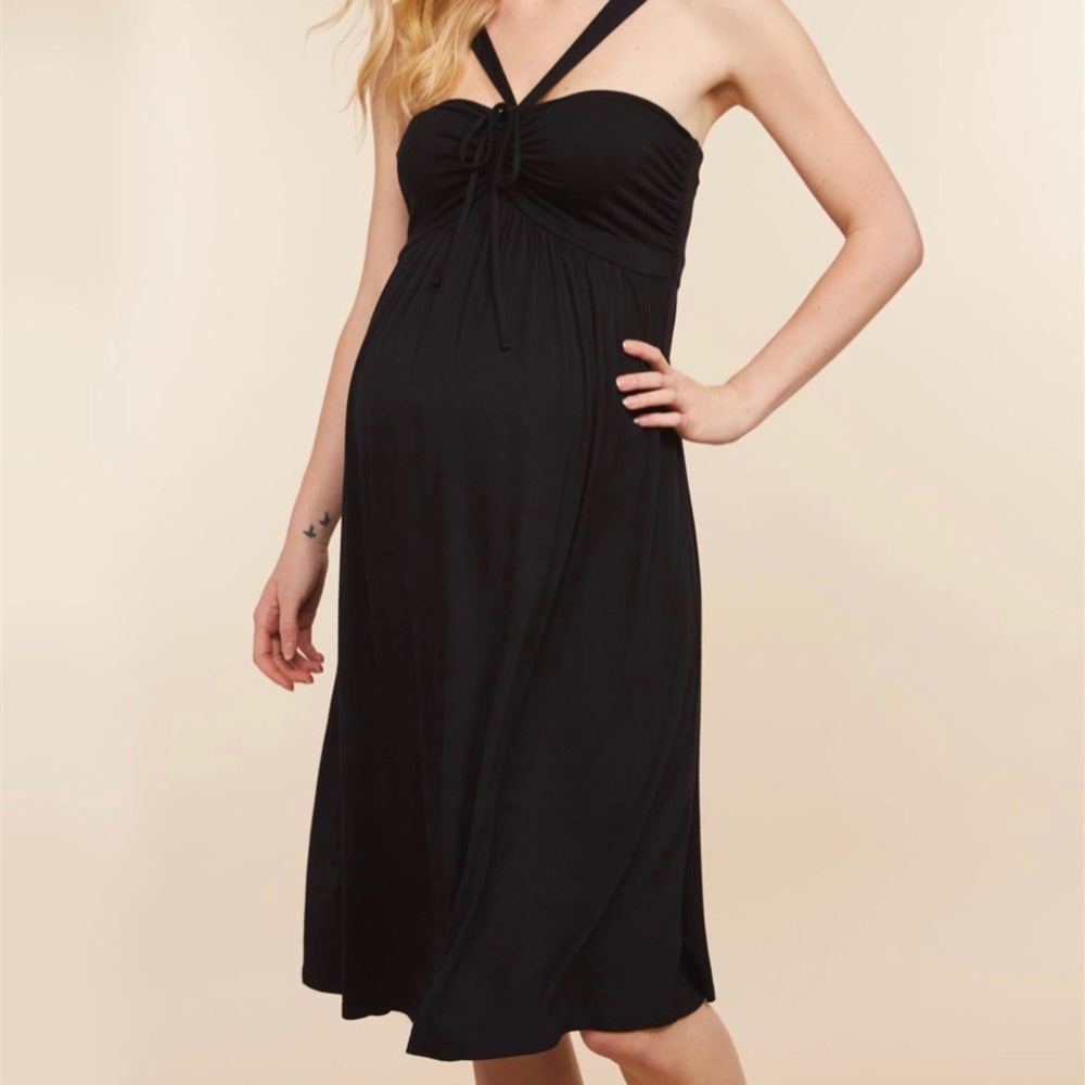 Jessica Simpson maternity black jersey dress